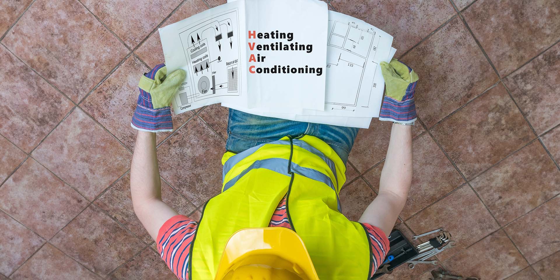 HVAC system maintenance illustration